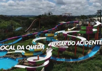 Homem que caiu de tobogã em parque aquático no Paraná teve fraturas em quatro lugares e faz tratamento para recuperar movimentos